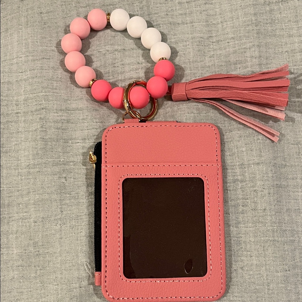 Card Holder with Tassel and Beaded Keychain - Picture 3 of 8
